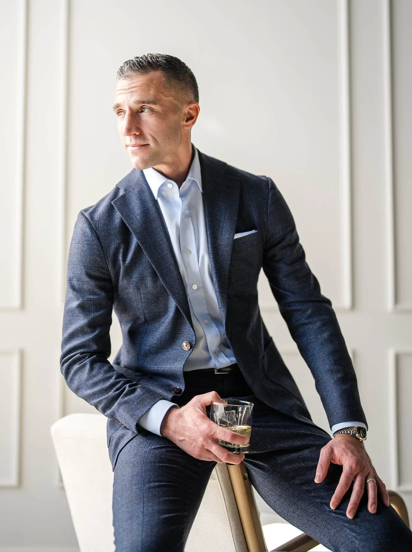 Custom Suit on Evan Bush